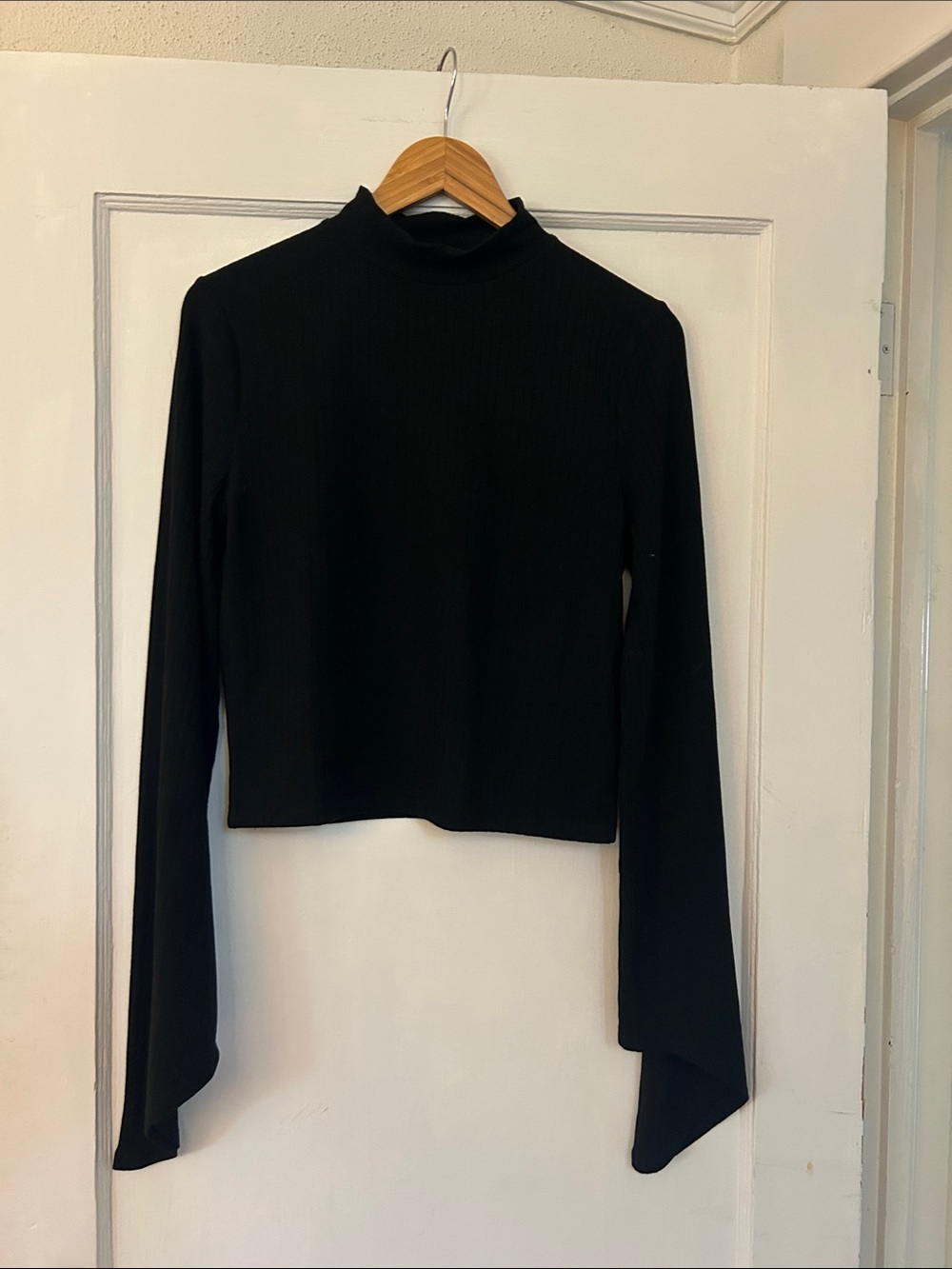 Disturbia Amata Flared Sleeve Top Medieval dagged sleeves goth whimsy industrial